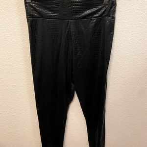 Leather pants detail